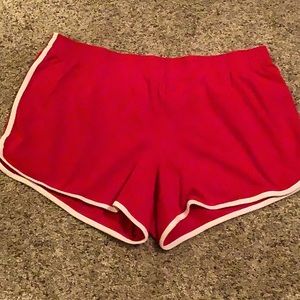 Red cotton shorts